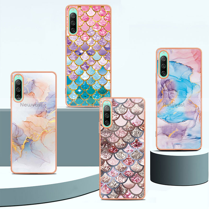 Silicone Candy Rubber Gel Fashionable Pattern Soft Case Cover YB4 for Sony Xperia 10 IV