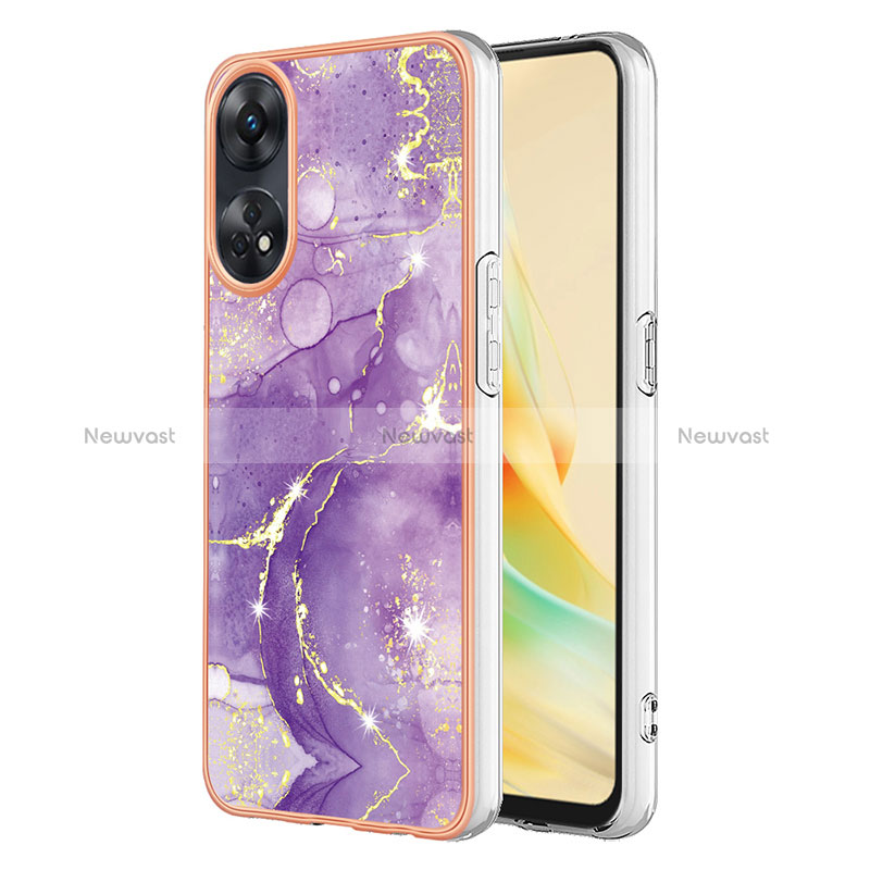 Silicone Candy Rubber Gel Fashionable Pattern Soft Case Cover YB5 for Oppo Reno8 T 4G