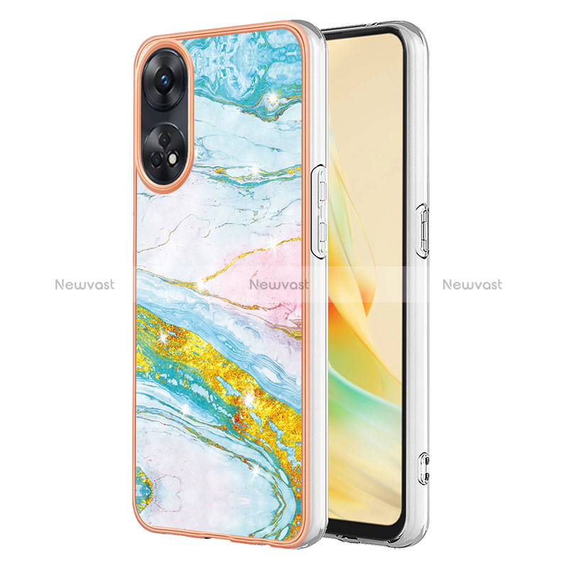 Silicone Candy Rubber Gel Fashionable Pattern Soft Case Cover YB5 for Oppo Reno8 T 4G Colorful