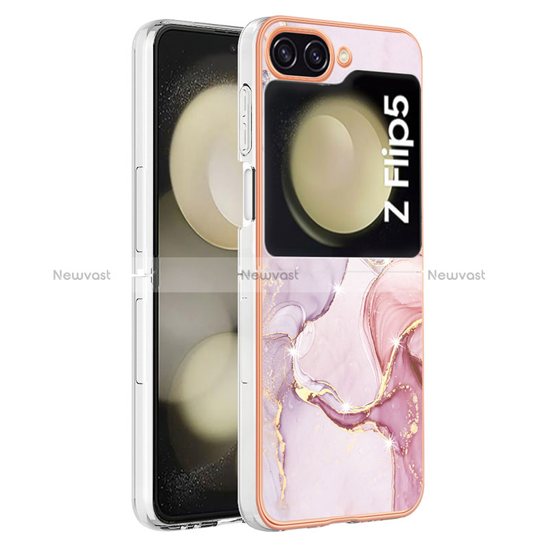 Silicone Candy Rubber Gel Fashionable Pattern Soft Case Cover YB5 for Samsung Galaxy Z Flip5 5G