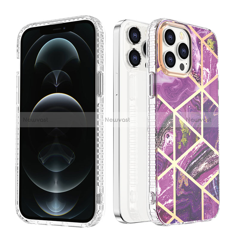 Silicone Candy Rubber Gel Fashionable Pattern Soft Case Cover YJ1 for Apple iPhone 13 Pro Max