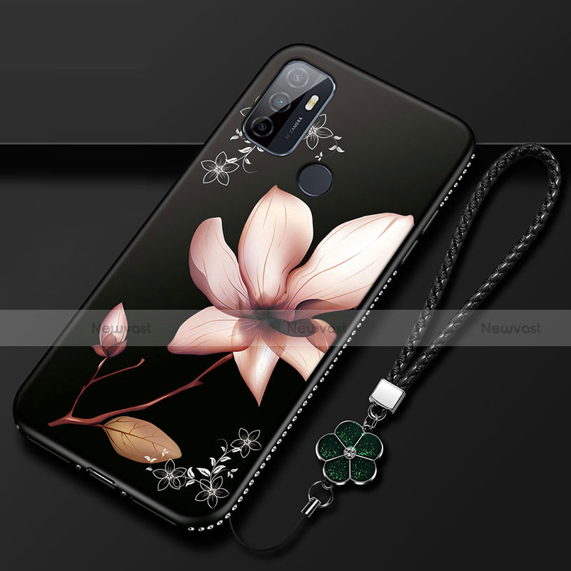 Silicone Candy Rubber Gel Flowers Soft Case Cover A01 for Oppo A32