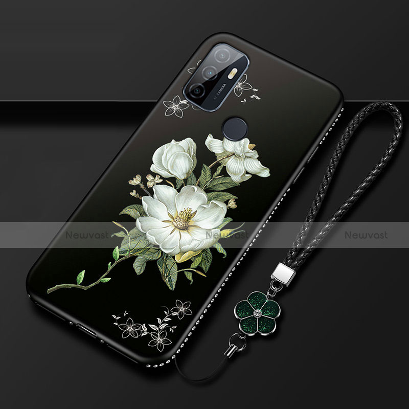 Silicone Candy Rubber Gel Flowers Soft Case Cover A01 for Oppo A33