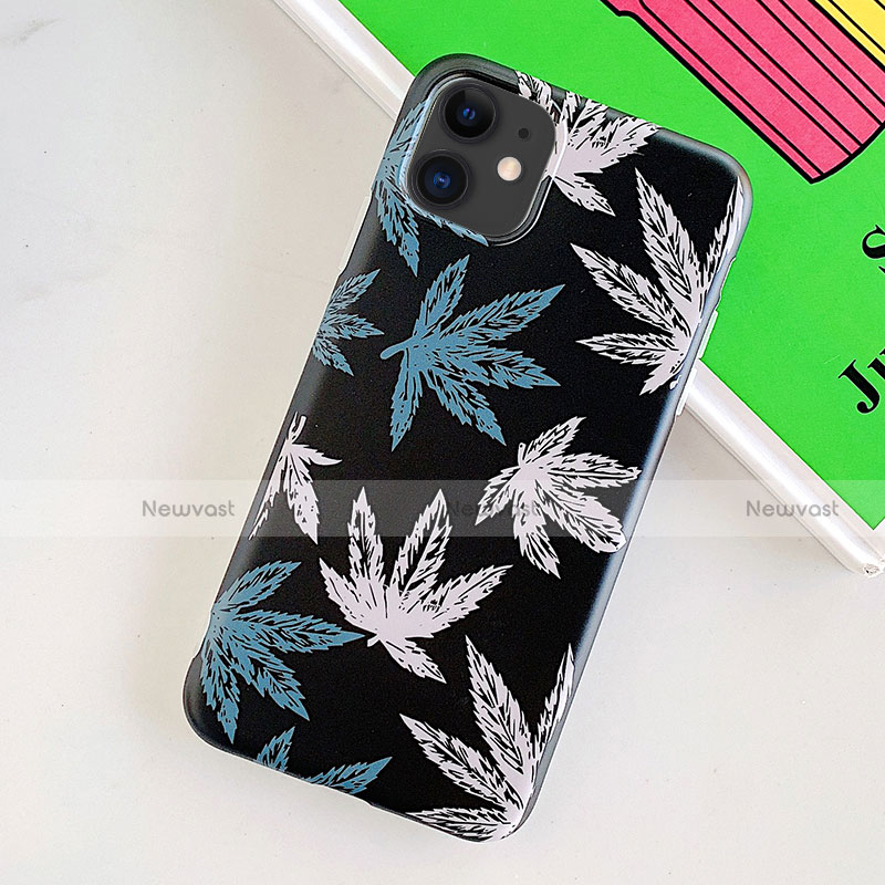 Silicone Candy Rubber Gel Flowers Soft Case Cover for Apple iPhone 11 Black