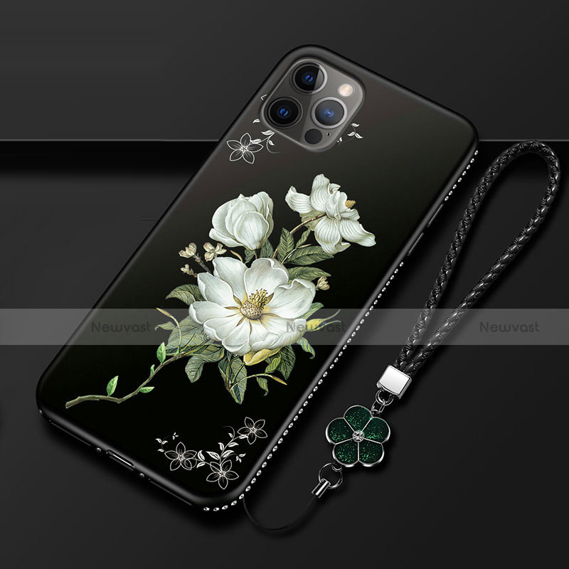 Silicone Candy Rubber Gel Flowers Soft Case Cover for Apple iPhone 12 Pro