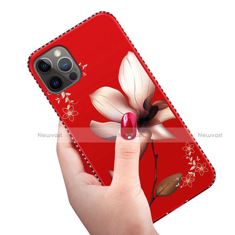 Silicone Candy Rubber Gel Flowers Soft Case Cover for Apple iPhone 12 Pro