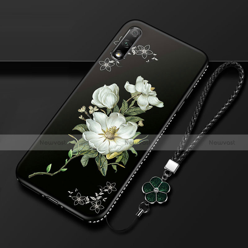 Silicone Candy Rubber Gel Flowers Soft Case Cover for Huawei Enjoy 10