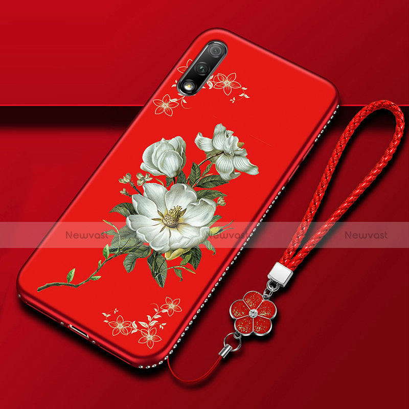 Silicone Candy Rubber Gel Flowers Soft Case Cover for Huawei Enjoy 10