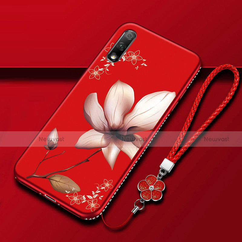 Silicone Candy Rubber Gel Flowers Soft Case Cover for Huawei Enjoy 10