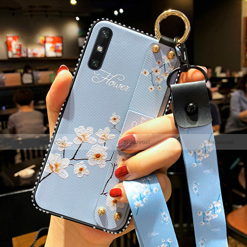 Silicone Candy Rubber Gel Flowers Soft Case Cover for Huawei Enjoy 10e