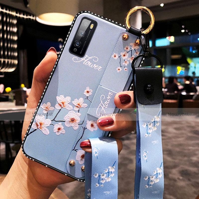 Silicone Candy Rubber Gel Flowers Soft Case Cover for Huawei Enjoy Z 5G