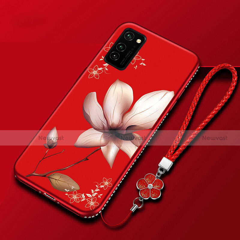 Silicone Candy Rubber Gel Flowers Soft Case Cover for Huawei Honor V30 Pro 5G