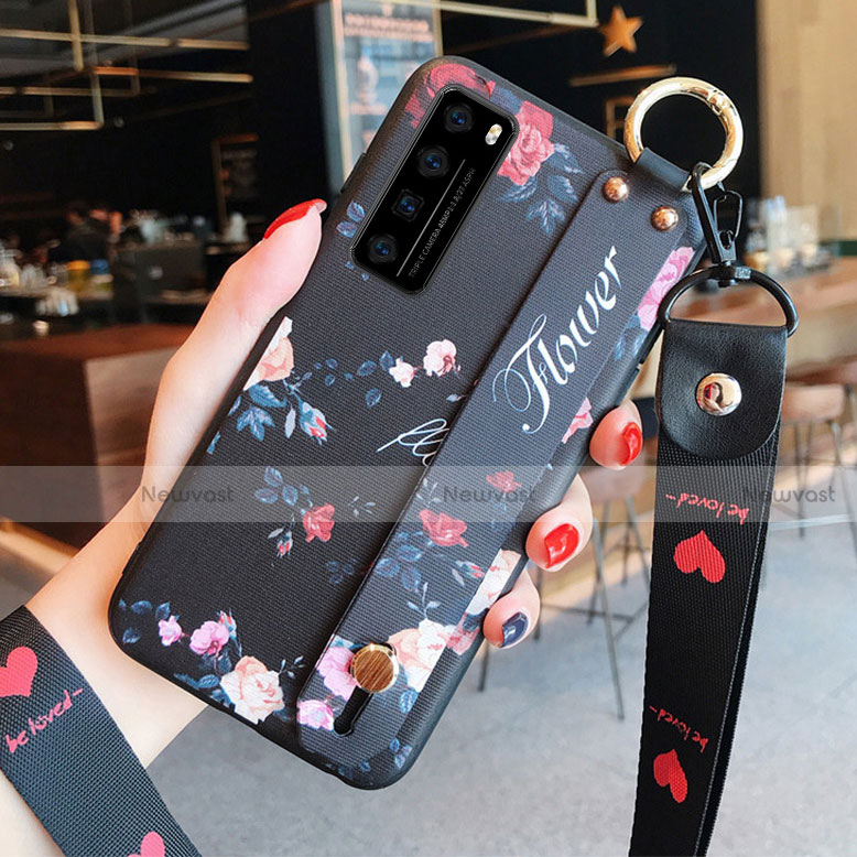 Silicone Candy Rubber Gel Flowers Soft Case Cover for Huawei Nova 7 5G