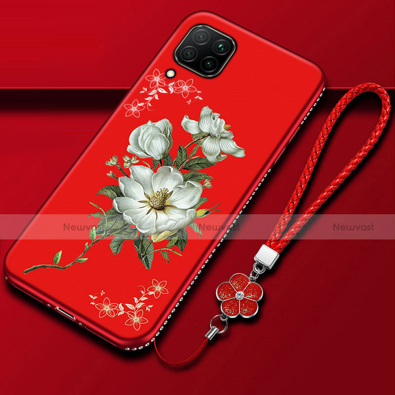 Silicone Candy Rubber Gel Flowers Soft Case Cover for Huawei Nova 7i