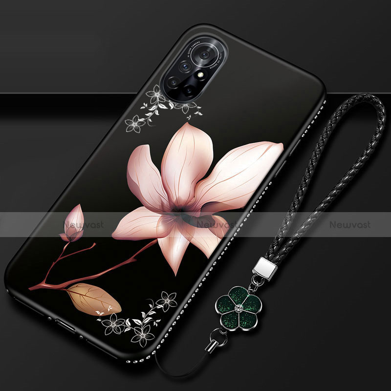 Silicone Candy Rubber Gel Flowers Soft Case Cover for Huawei Nova 8 5G