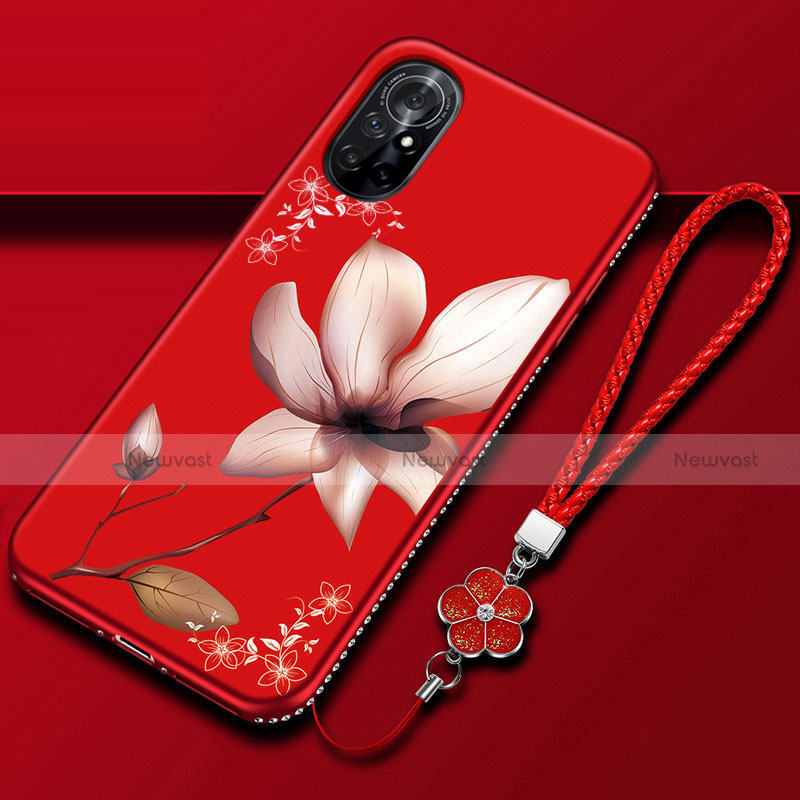Silicone Candy Rubber Gel Flowers Soft Case Cover for Huawei Nova 8 5G