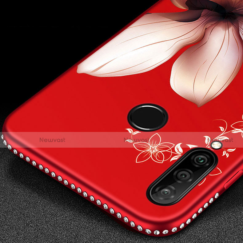 Silicone Candy Rubber Gel Flowers Soft Case Cover for Huawei P Smart+ Plus (2019)