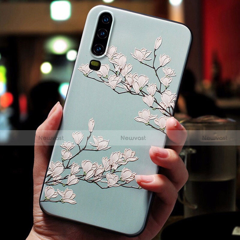 Silicone Candy Rubber Gel Flowers Soft Case Cover for Huawei P30