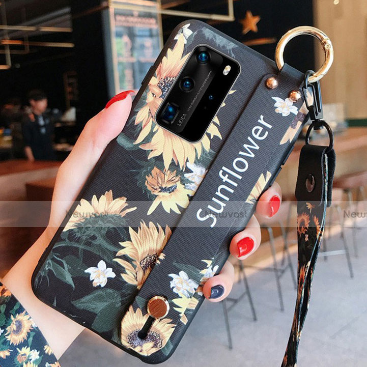 Silicone Candy Rubber Gel Flowers Soft Case Cover for Huawei P40 Pro