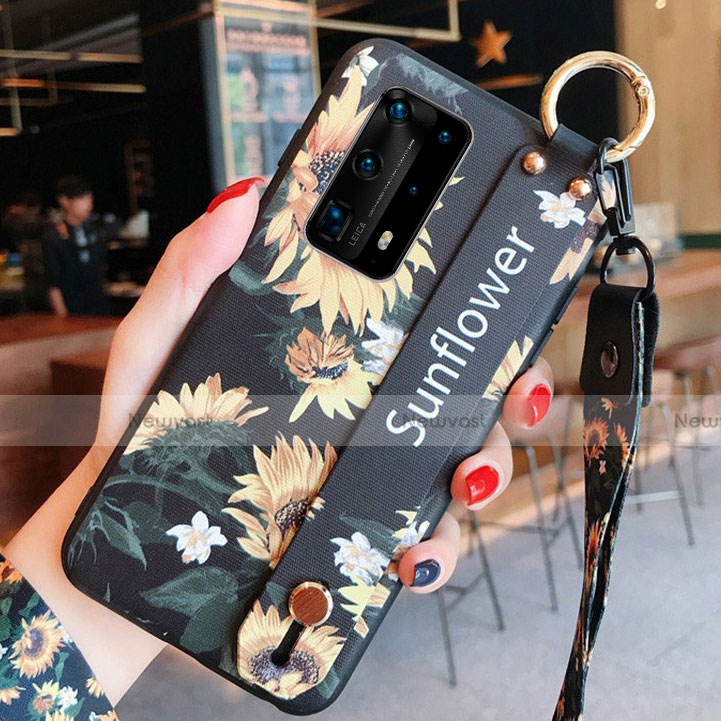 Silicone Candy Rubber Gel Flowers Soft Case Cover for Huawei P40 Pro+ Plus