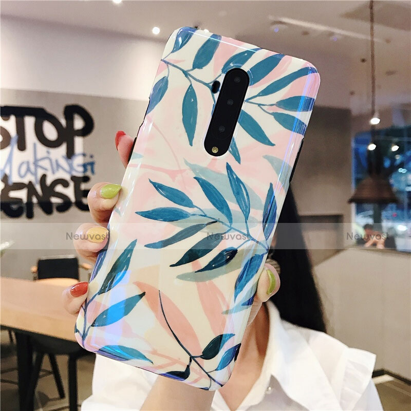 Silicone Candy Rubber Gel Flowers Soft Case Cover for OnePlus 7T Pro