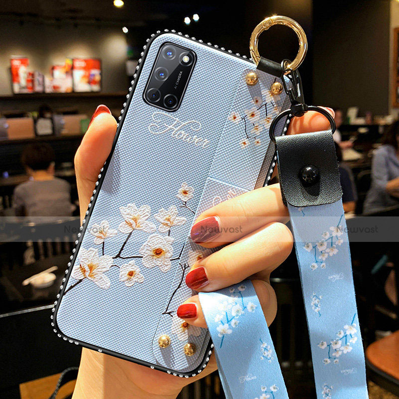Silicone Candy Rubber Gel Flowers Soft Case Cover for Oppo A52