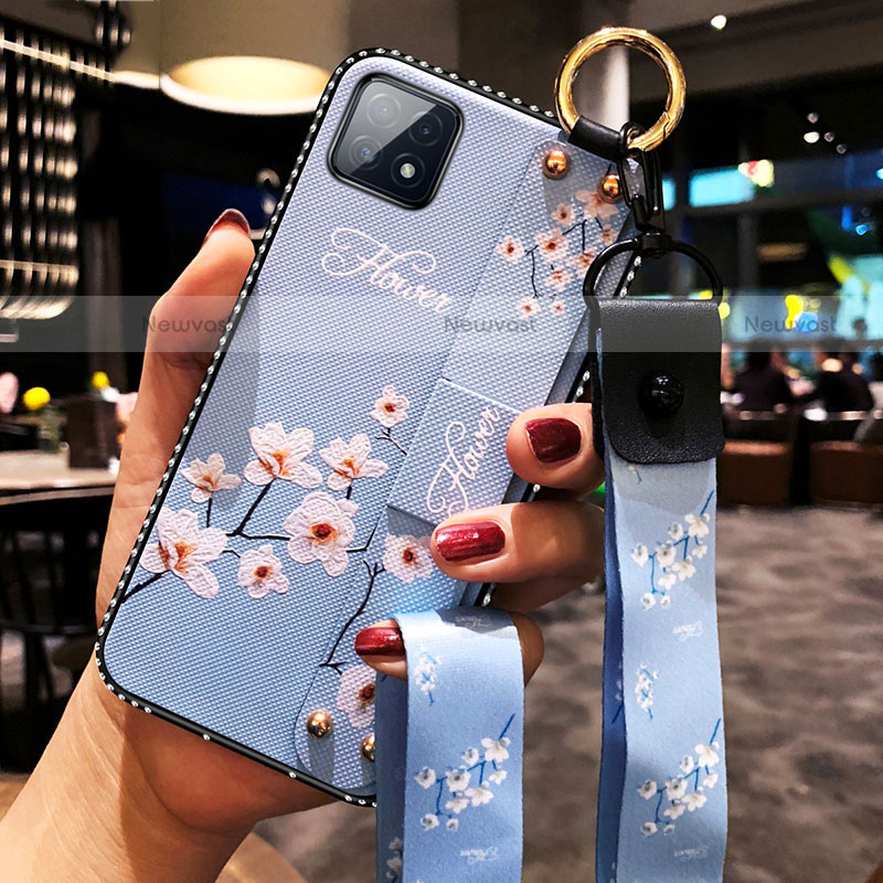 Silicone Candy Rubber Gel Flowers Soft Case Cover for Oppo A73 5G