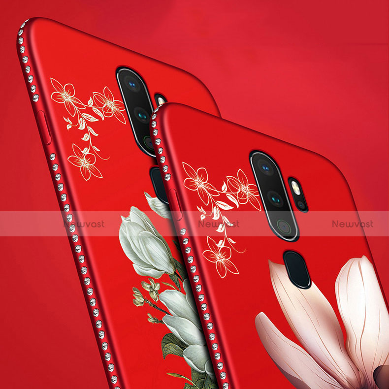 Silicone Candy Rubber Gel Flowers Soft Case Cover for Oppo A9 (2020)