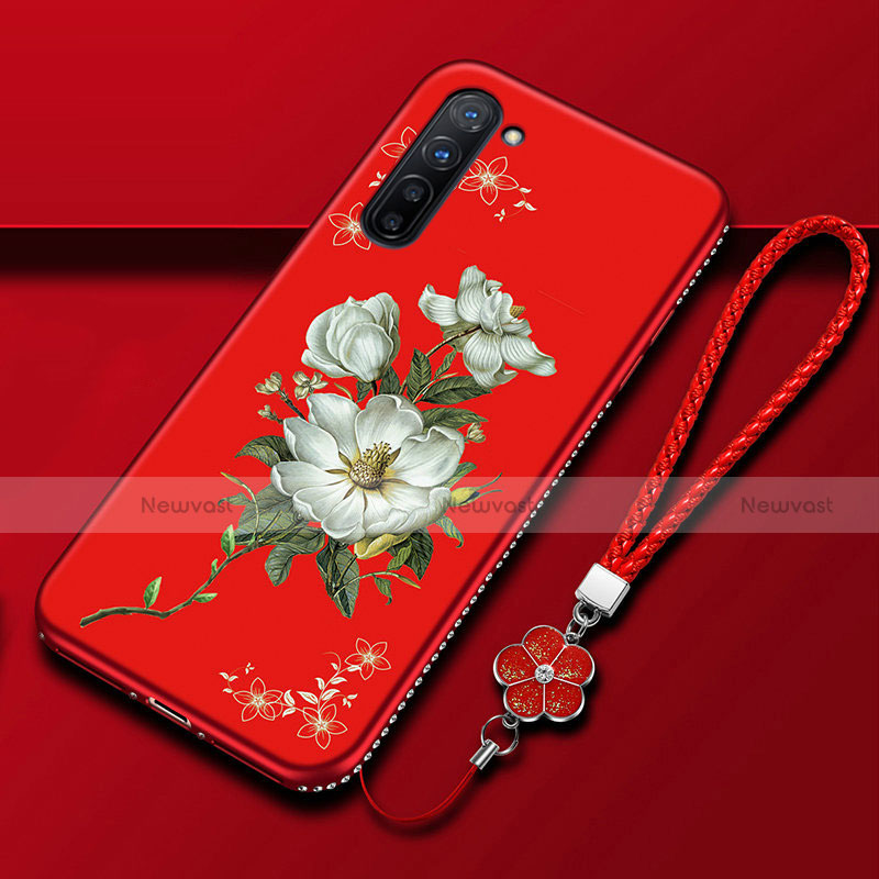 Silicone Candy Rubber Gel Flowers Soft Case Cover for Oppo Find X2 Lite