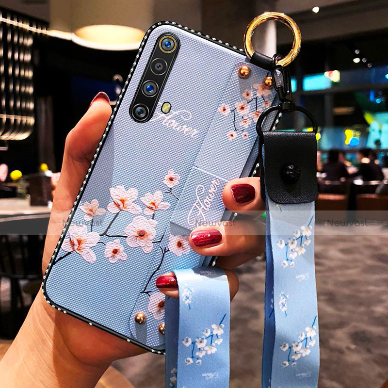Silicone Candy Rubber Gel Flowers Soft Case Cover for Realme X3 SuperZoom