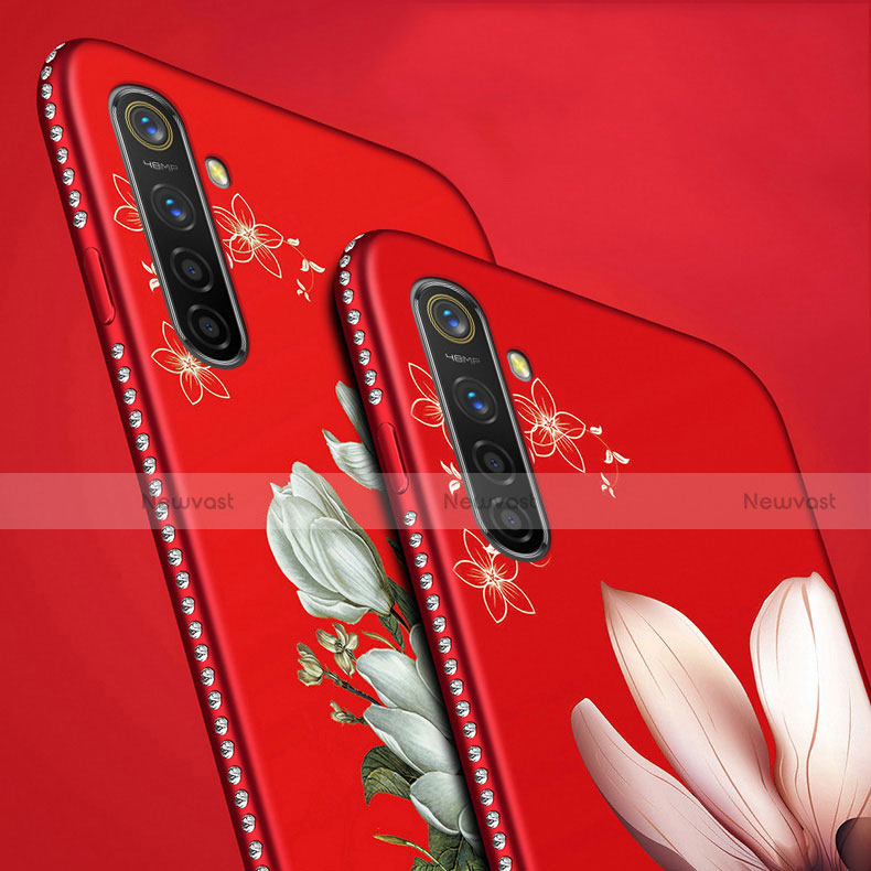 Silicone Candy Rubber Gel Flowers Soft Case Cover for Realme XT