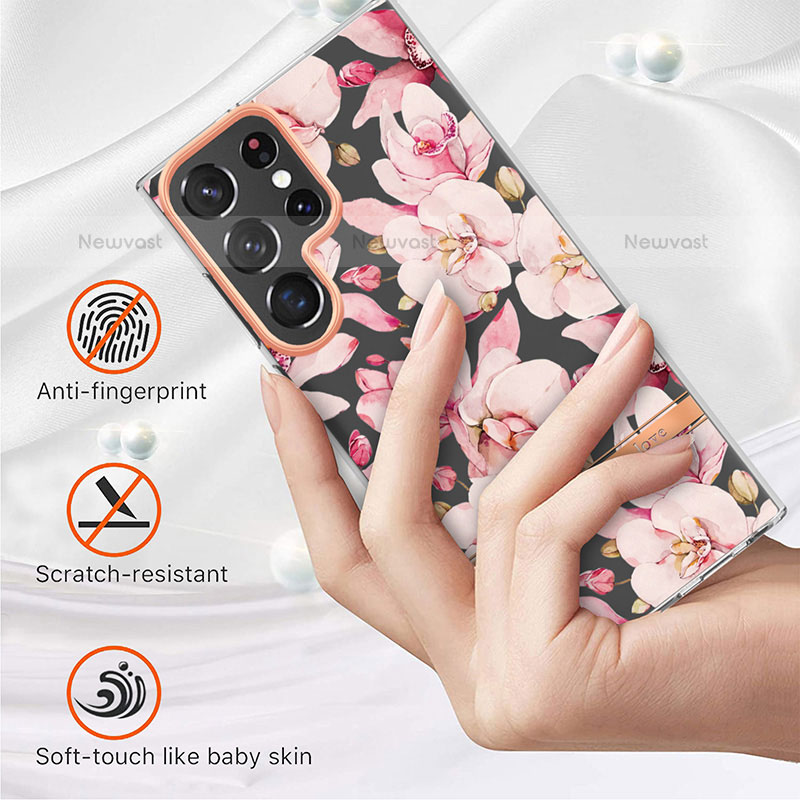 Silicone Candy Rubber Gel Flowers Soft Case Cover for Samsung Galaxy S21 Ultra 5G