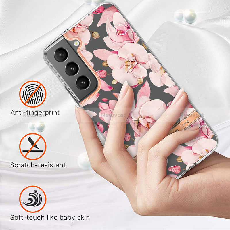 Silicone Candy Rubber Gel Flowers Soft Case Cover for Samsung Galaxy S22 Plus 5G