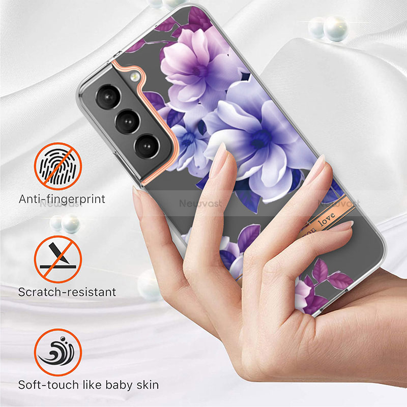 Silicone Candy Rubber Gel Flowers Soft Case Cover for Samsung Galaxy S22 Plus 5G