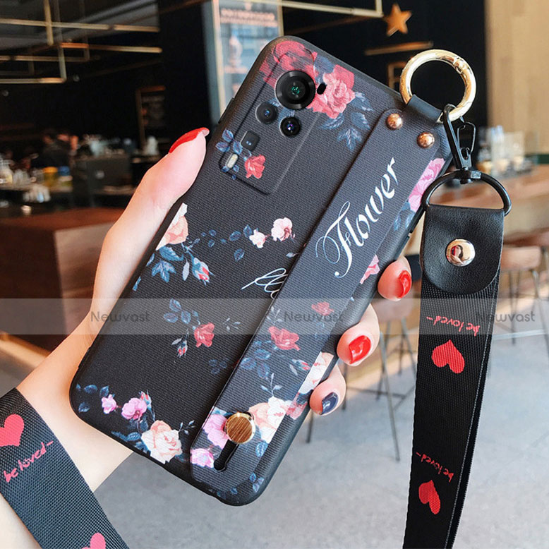 Silicone Candy Rubber Gel Flowers Soft Case Cover for Vivo X60 Pro 5G