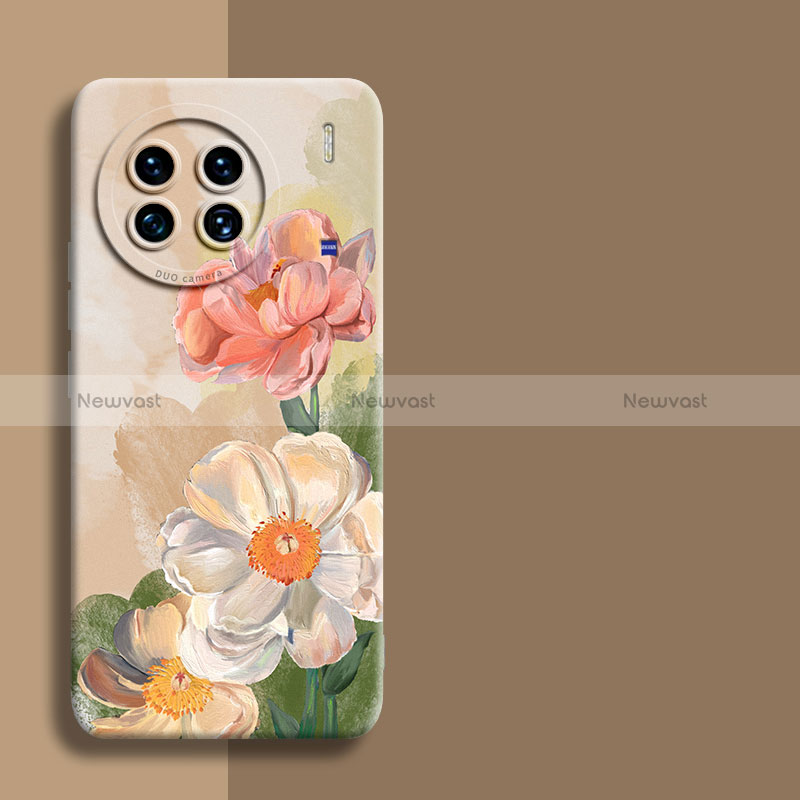 Silicone Candy Rubber Gel Flowers Soft Case Cover for Vivo X90 5G