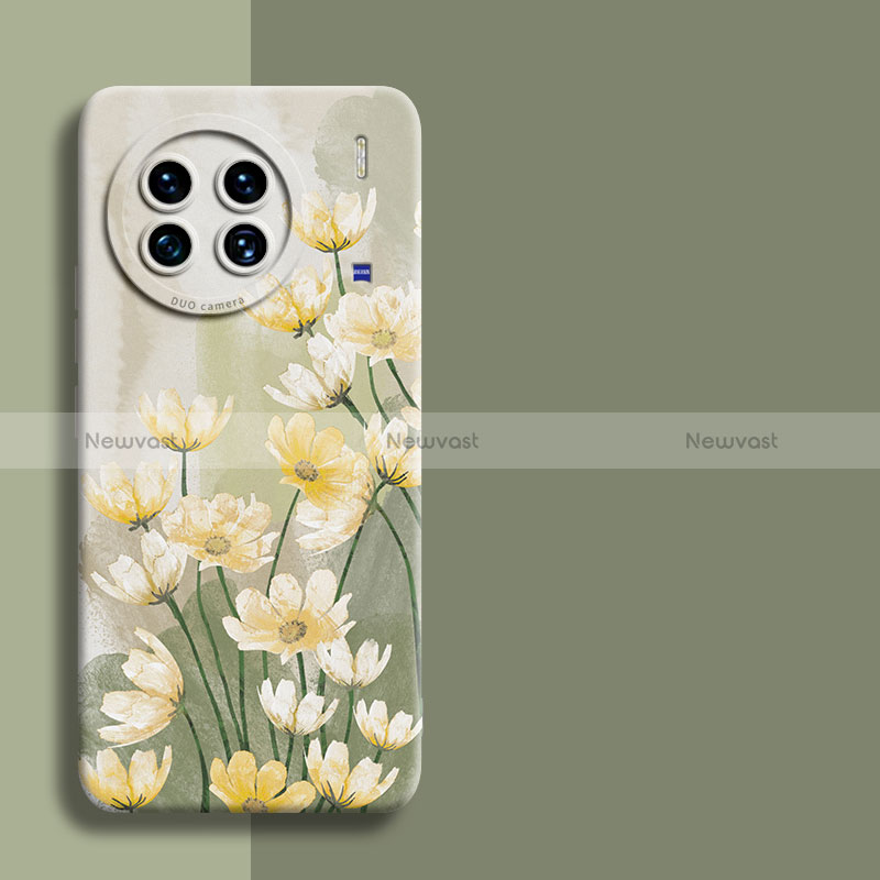 Silicone Candy Rubber Gel Flowers Soft Case Cover for Vivo X90 Pro 5G
