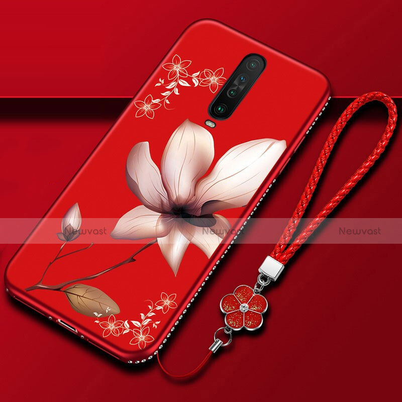 Silicone Candy Rubber Gel Flowers Soft Case Cover for Xiaomi Poco X2