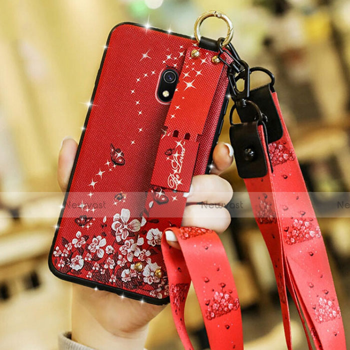 Silicone Candy Rubber Gel Flowers Soft Case Cover for Xiaomi Redmi 8A