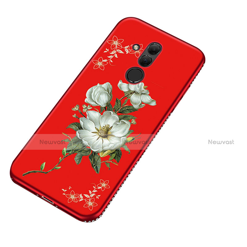 Silicone Candy Rubber Gel Flowers Soft Case Cover H01 for Huawei Mate 20 Lite