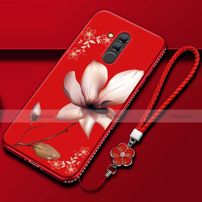 Silicone Candy Rubber Gel Flowers Soft Case Cover H02 for Huawei Mate 20 Lite