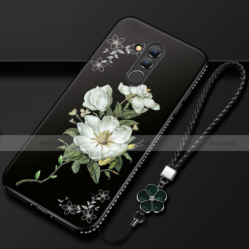 Silicone Candy Rubber Gel Flowers Soft Case Cover H02 for Huawei Mate 20 Lite