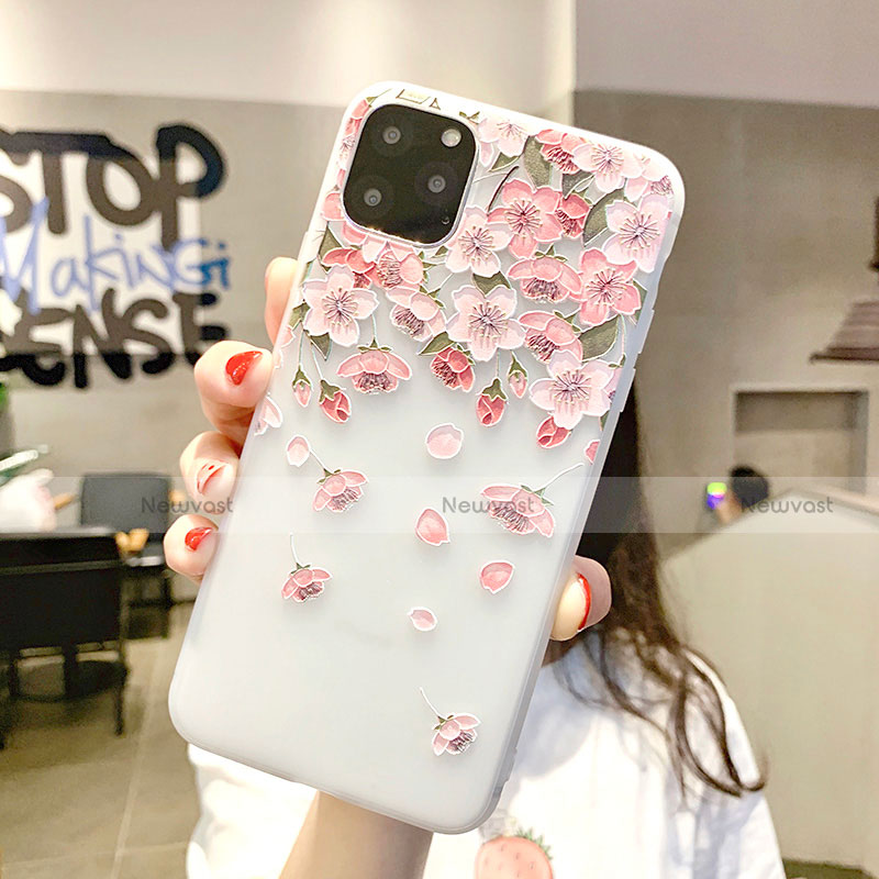 Silicone Candy Rubber Gel Flowers Soft Case Cover H03 for Apple iPhone 11 Pro