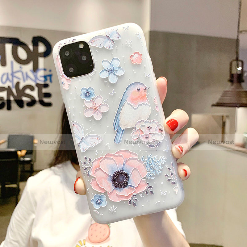 Silicone Candy Rubber Gel Flowers Soft Case Cover H03 for Apple iPhone 11 Pro Max