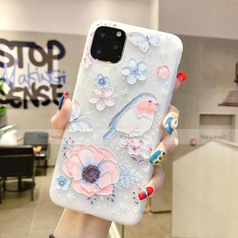 Silicone Candy Rubber Gel Flowers Soft Case Cover H03 for Apple iPhone 11 Pro Max