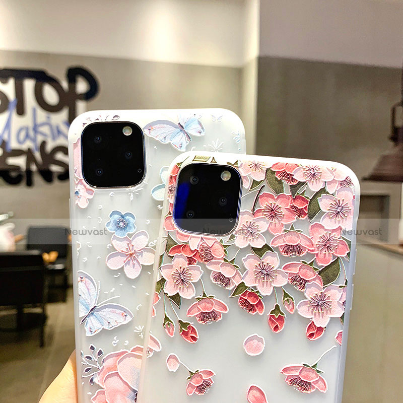 Silicone Candy Rubber Gel Flowers Soft Case Cover H03 for Apple iPhone 11 Pro Max