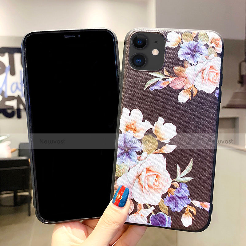 Silicone Candy Rubber Gel Flowers Soft Case Cover H04 for Apple iPhone 11