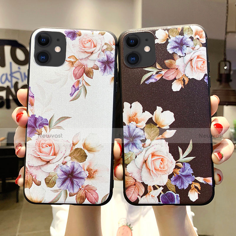 Silicone Candy Rubber Gel Flowers Soft Case Cover H04 for Apple iPhone 11