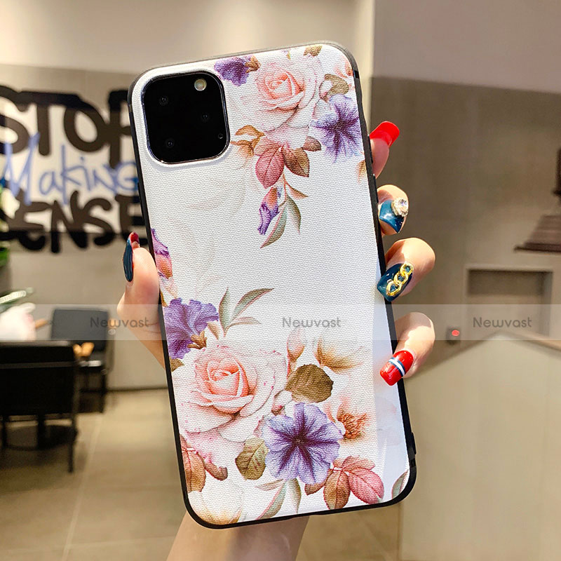 Silicone Candy Rubber Gel Flowers Soft Case Cover H04 for Apple iPhone 11 Pro