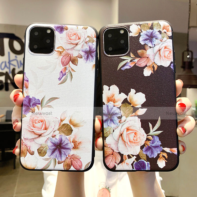 Silicone Candy Rubber Gel Flowers Soft Case Cover H04 for Apple iPhone 11 Pro